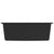 Kitchen Sink with Overflow Hole Black Granite