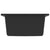 Kitchen Sink with Overflow Hole Black Granite