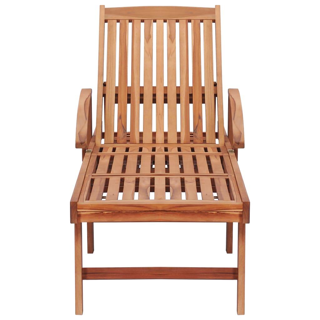 Sun Loungers 2 pcs Solid Teak Wood