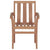 Stackable Garden Chairs with Cushions 4 pcs Solid Teak Wood