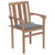 Stackable Garden Chairs with Cushions 6 pcs Solid Teak Wood