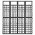 4-Panel Room Divider/Trellis Solid Fir Wood Black 161x180 cm