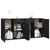 Sideboard Black 160x36x75 cm Engineered Wood