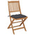 Folding Garden Chairs 6 pcs with Cushions Solid Acacia Wood