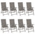 Garden Reclining Chairs with Cushions 8 pcs Grey Solid Wood Acacia