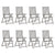 Garden Reclining Chairs with Cushions 8 pcs Grey Solid Wood Acacia