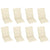 Garden Reclining Chairs with Cushions 8 pcs Grey Solid Wood Acacia