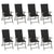 Garden Reclining Chairs with Cushions 8 pcs Grey Solid Wood Acacia