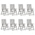 Garden Reclining Chairs with Cushions 8 pcs Grey Solid Wood Acacia