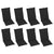 Garden Reclining Chairs with Cushions 8 pcs Grey Solid Wood Acacia