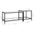 Tea Tables 2 pcs Tempered Glass Transparent