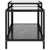 Tea Tables 2 pcs Tempered Glass Black
