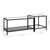 Tea Tables 2 pcs Tempered Glass Black