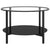 Tea Table Black and Transparent 70 cm Tempered Glass