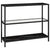 Console Table Transparent and Black Marble 100x36x90 cm Tempered Glass