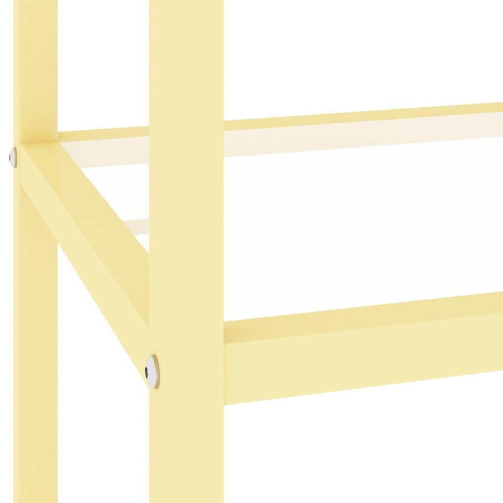 Console Table Black and Transparent 100x36x90 cm Tempered Glass