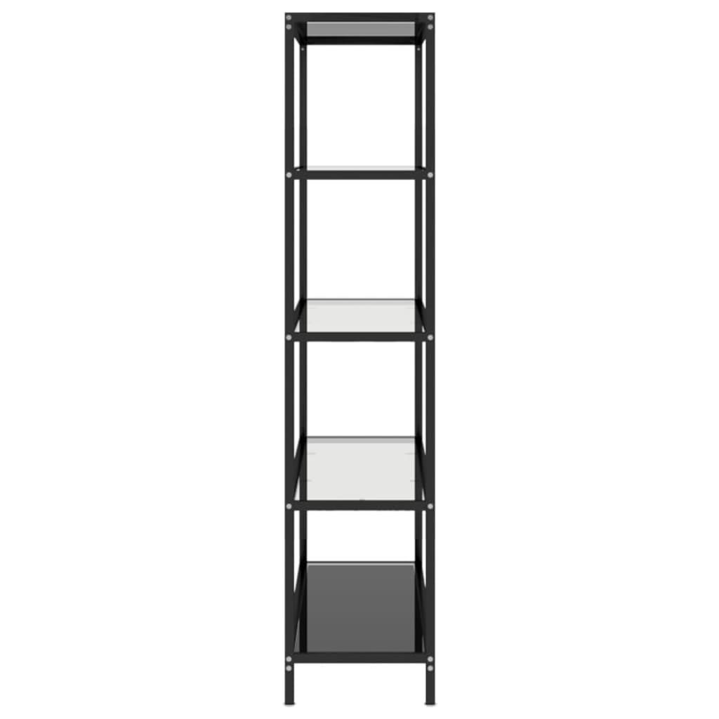 Shelf Black and Transparent 100x36x168 cm Tempered Glass