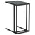 Computer Side Table Black Marble 50x35x65 cm Tempered Glass