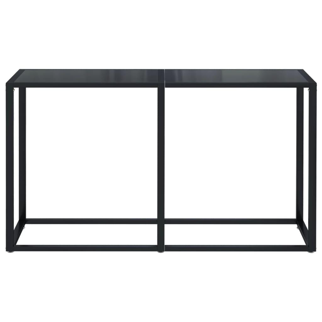Console Table Black 140x35x75.5cm Tempered Glass