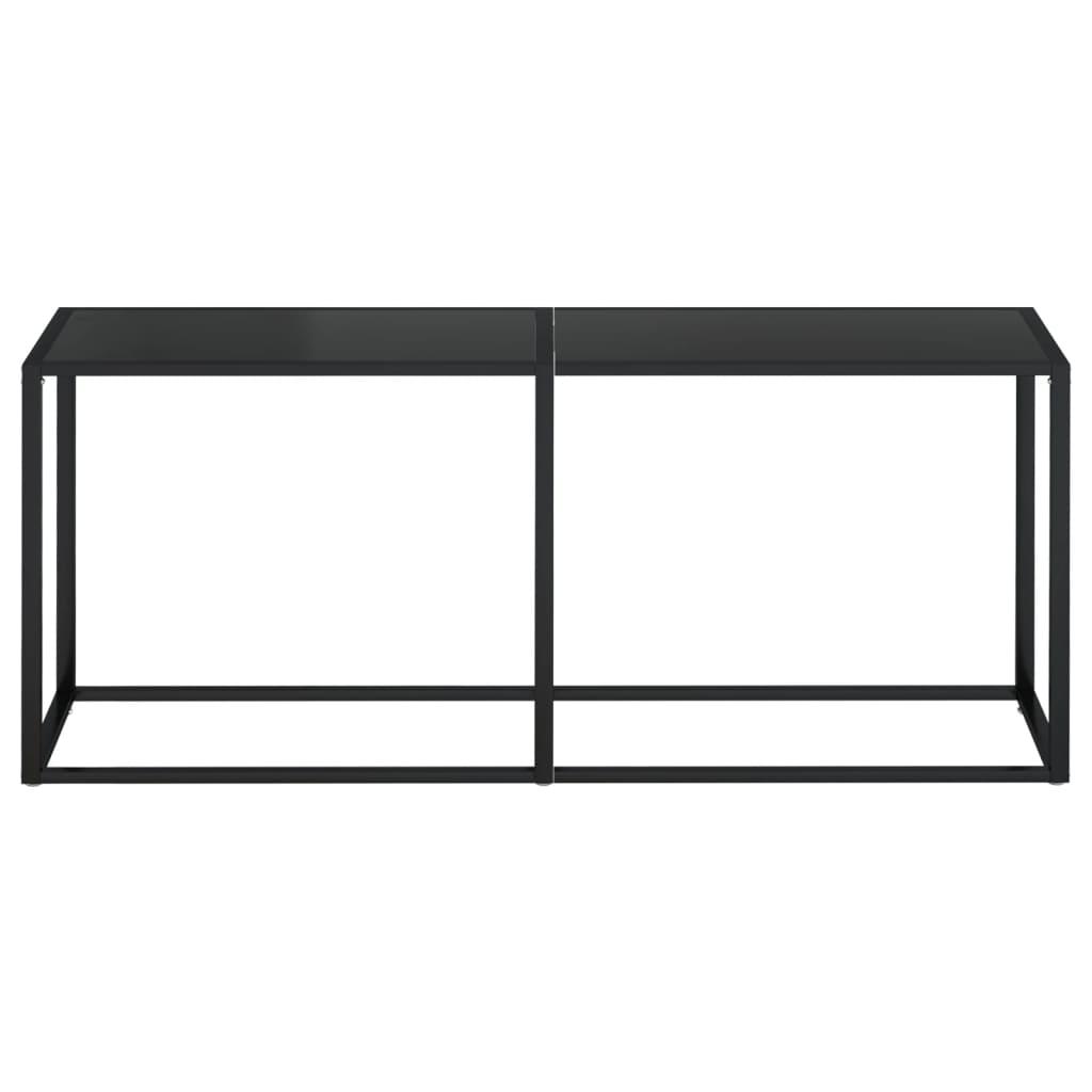 Console Table Black 180x35x75.5cm Tempered Glass
