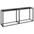 Console Table Black Marble 180x35x75.5cm Tempered Glass