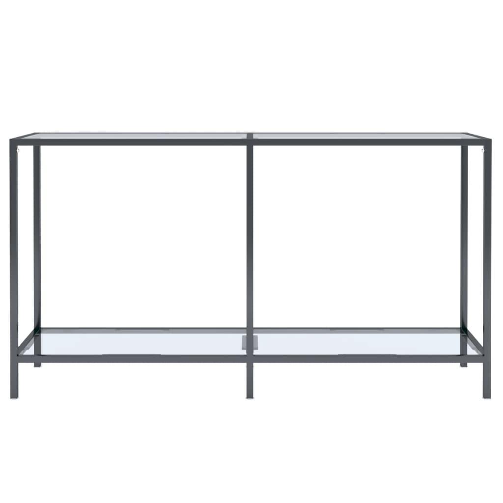Console Table Transparent 140x35x75.5 cm Tempered Glass