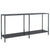 Console Table Black 160x35x75.5 cm Tempered Glass