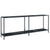 Console Table Black 200x35x75.5 cm Tempered Glass