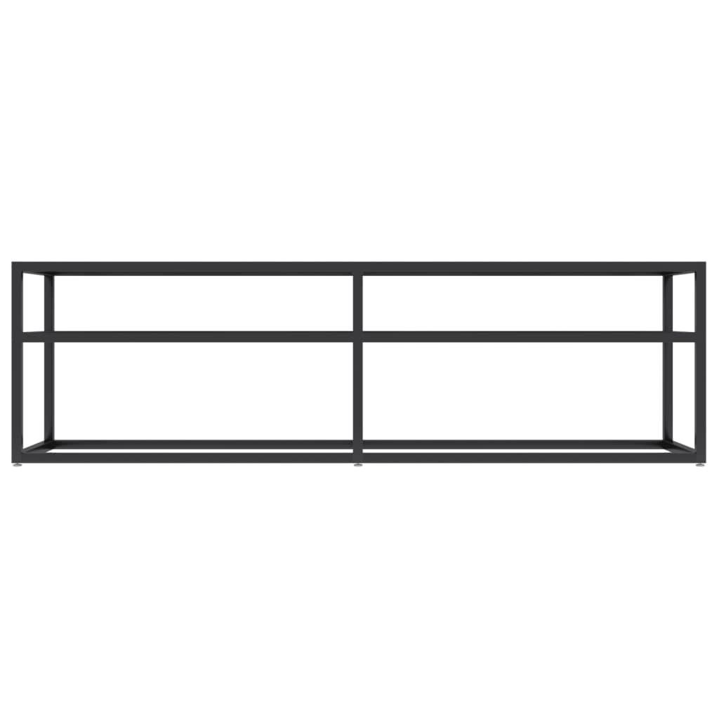 TV Cabinet Black Marble 140x40x40.5 cm Tempered Glass