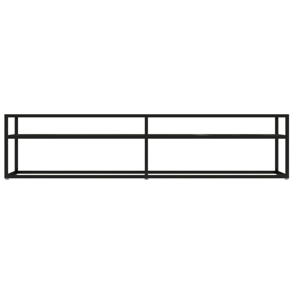 TV Cabinet Black Marble 180x40x40.5 cm Tempered Glass