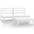 3 Piece Garden Lounge Set White Solid Wood Pine