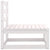 3 Piece Garden Lounge Set White Solid Wood Pine