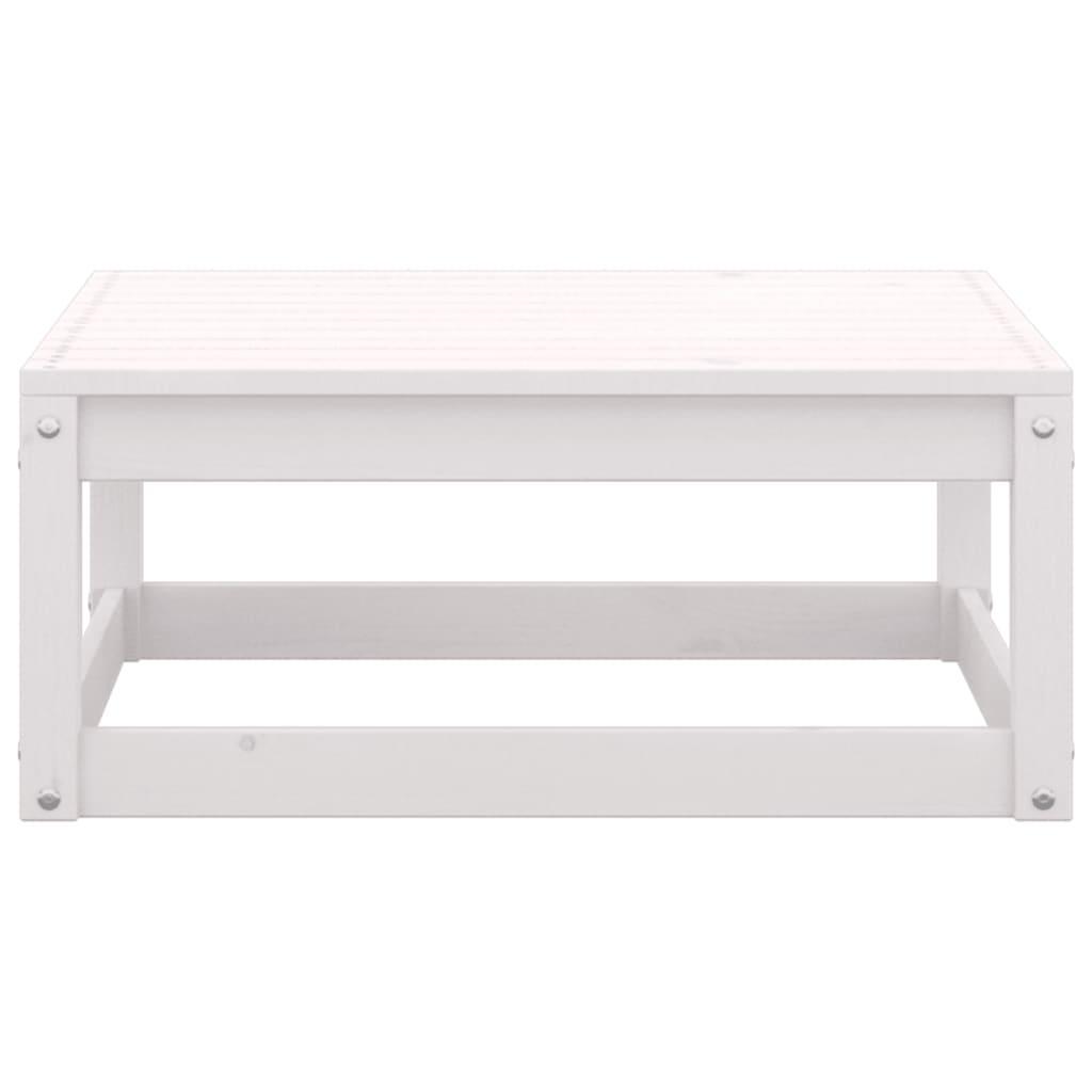 3 Piece Garden Lounge Set White Solid Wood Pine