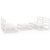 5 Piece Garden Lounge Set White Solid Pinewood