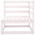 Garden 2-Seater Sofa White Solid Wood Pine