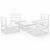 5 Piece Garden Lounge Set White Solid Pinewood