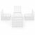 5 Piece Garden Lounge Set White Solid Pinewood