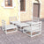 5 Piece Garden Lounge Set White Solid Pinewood