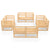8 Piece Garden Lounge Set Solid Pinewood