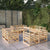 8 Piece Garden Lounge Set Solid Pinewood