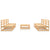 7 Piece Garden Lounge Set Solid Pinewood