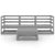 4 Piece Garden Lounge Set Grey Solid Pinewood