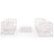6 Piece Garden Lounge Set White Solid Pinewood