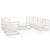 7 Piece Garden Lounge Set White Solid Pinewood