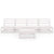 5 Piece Garden Lounge Set White Solid Pinewood