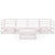 5 Piece Garden Lounge Set White Solid Pinewood
