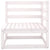 5 Piece Garden Lounge Set White Solid Pinewood