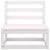 5 Piece Garden Lounge Set White Solid Pinewood