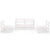4 Piece Garden Lounge Set White Solid Pinewood