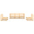 5 Piece Garden Lounge Set Solid Pinewood